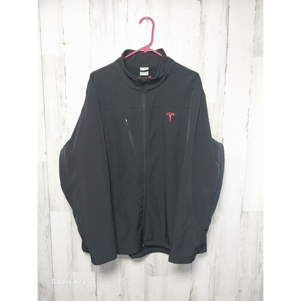 Tesla Corporate Black Soft Shell Full Zip Employee Jacket - Men's Size XL